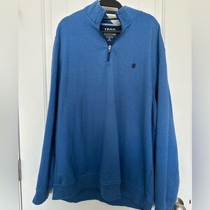Izod Men's Zip Up Sweater in Blue